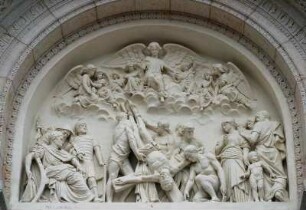 Frankreich. Bourgogne. Saone et Loire. Macon. Kirche Saint Pierre. 19 Jahrhundert. Seitenportal