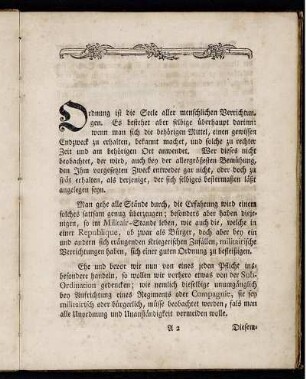 Ordnung ist die Seele aller menschlichen Verrichtungen.[...]