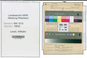 Entnazifizierung Wilhelm Leven , geb. 28.03.1900 (Appreteur)