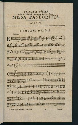 1-4, Missa Pastoritia. Opus VIII.