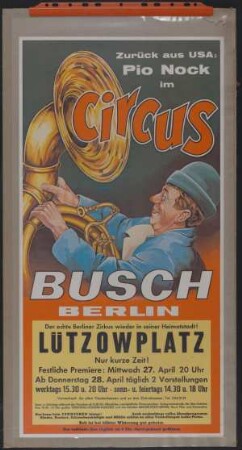 Cirkus Berolina, ohne Ortsangabe, ohne Jahr
