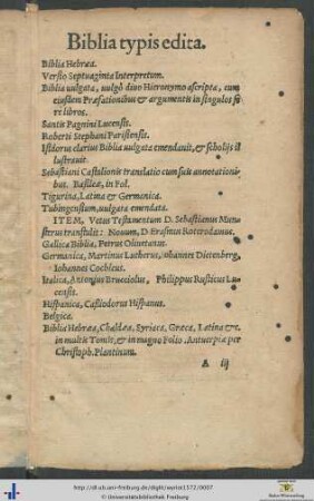 Biblia typis edita