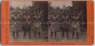 Krieger aus Apia auf Samoa, Nr. 268 aus der Serie "Marine" von der Weltumsegelung auf der S.M.S. "Hertha"