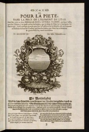 23, IX. Pour la Piete, [...]; Die Gottseeligkeit