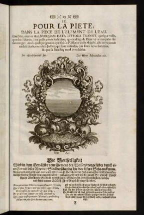23, IX. Pour la Piete, [...]; Die Gottseeligkeit