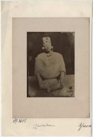 Rötlich-gelbe Tonfigur aus der Sammlung Jimeno, 1881