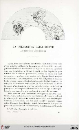 3. Pér. 17.1897: La collection Caillebotte au Musée du Luxembourg