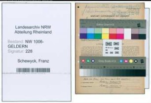 Entnazifizierung Franz Schewyck , geb. 02.09.1912 (Geschaeftsfuehrer)