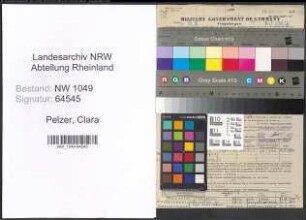 Entnazifizierung Clara Pelzer , geb. 18.02.1915 (Lehrerin)