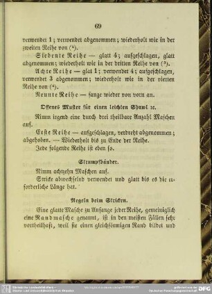 Regeln beim Stricken