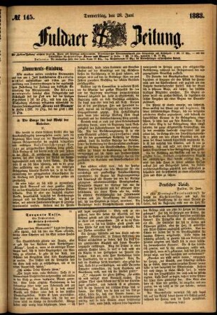 Ausgabe vom Donnerstag, den 28. Juni 1883.