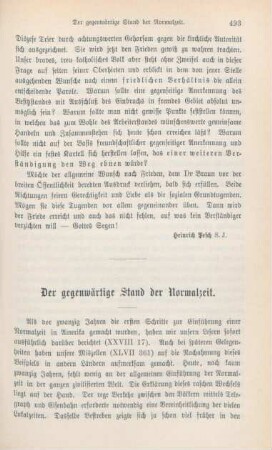 493-500 Der gegenwärtige Stand der Normalzeit