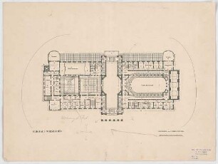 Thiersch, Friedrich von; Wiesbaden; Kurhaus - Grundriss 1. OG