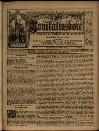 Ausgabe vom Sonntag, den 23. Februar 1919.