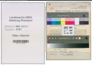 Entnazifizierung Heinrich Otten , geb. 01.06.1901 (Hilfsarbeiter)