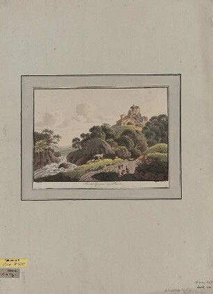 Ansicht der Gegend bei Auma, Kupferstich, 1791 : In der Gegend von Auma / Wagner. C. Wizani fec. - Dresden , 1791. - 1 Kunstbl. : Kupferst. ; 25 x 17 cm