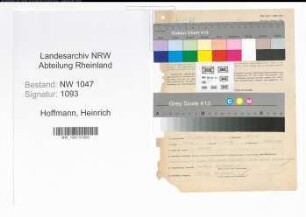 Entnazifizierung Heinrich Hoffmann , geb. 05.01.1914 (Angestellter)