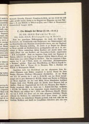 C. Die Kämpfe bei Arras