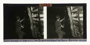 Getriebezimmerung im Braunkohlentiefbau, Altenburg I, Borken, Hessen