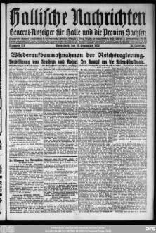 Hallische Nachrichten : General-Anzeiger für Halle und die Provinz Sachsen