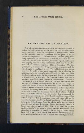 Federation or Unification