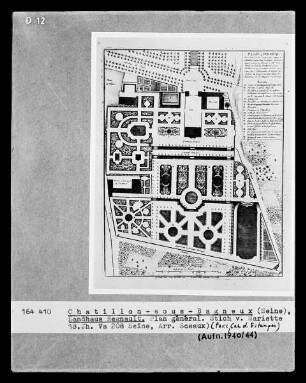 Chatillon-sous-Bagneux (Seine), Landhaus Regnault, Plan général