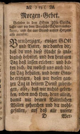 Morgen-Gebet.