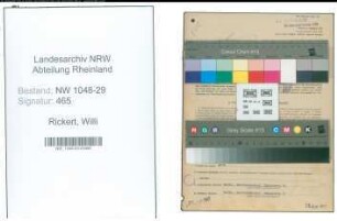 Entnazifizierung Willi Rickert , geb. 10.03.1899 (Beamter)