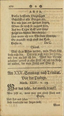 Am XXV. Sonntage nach Trinitat
