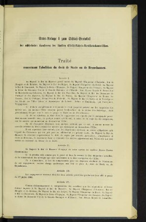 Unter-Anlage I zum Schluß-Protokoll der achtzehnten Konferenz der fünften Elbschiffahrts-Revisionskommission.
