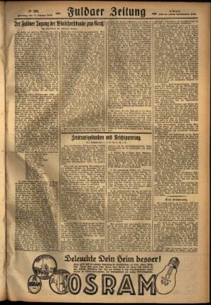 Zweite Ausgabe vom Sonntag, den 14. Oktober 1928.
