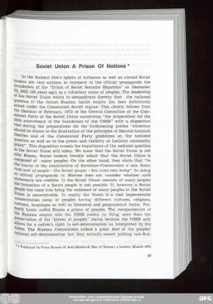 Soviet Union A Prison Of Nations