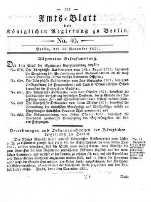 No 40, 28. November 1821