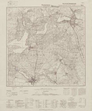 2844 Fürstenberg in Mecklenburg, Topographische Karte 1:25000 (4cm - Karte)