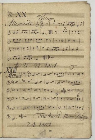 20. Anonymus, Allemande, F-Dur