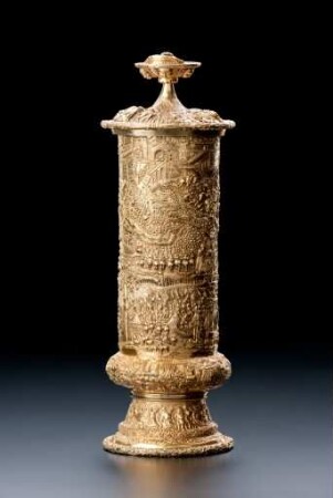 Zylinderpokal mit Darstellung einer Belagerung durch die Türken, Nürnberg, um 1535