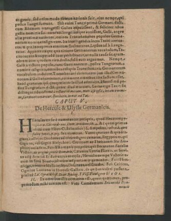 Caput V. De Hercule & Ulysse Germanicis.