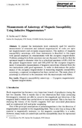 Measurement of anisotropy of magnetic susceptibility using inductive magnetometers