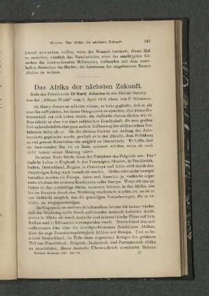 Das Afrika der nächsten Zukunft.