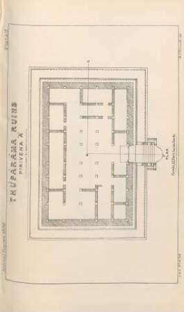 Plate II. Thúpáráma Ruins. Pirivena "A". Plan