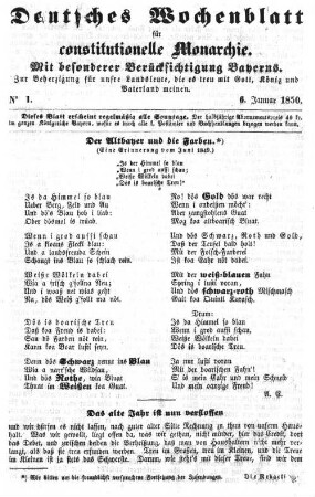 Deutsches Wochenblatt für constitutionelle Monarchie. 1850
