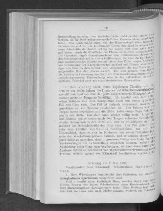 Sitzung am 2. Mai 1899.