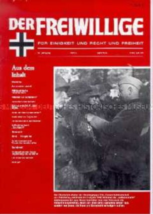 Neonazistische Monatszeitschrift "Der Freiwillige" u.a. über Kriegseinsätze der Waffen-SS