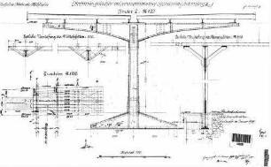 Pforzheim Hbf: Empfangsgebäude Bahnsteig 2 Überdachung GR,Schnitte,Pfette,Binder