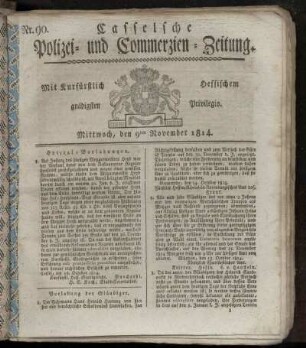 Nr. 90, Mittwoch den 9ten November. 1814