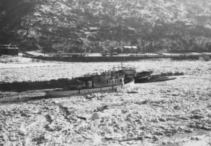 Eiswinter Januar 1963 am Rhein