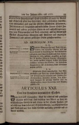 Articulus XXII.