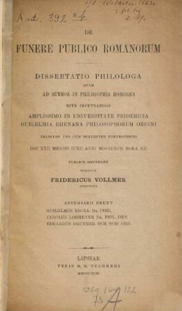 De funere publico Romanorum
