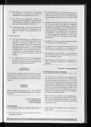 Zu § 114 HmbJStVollzG, § 110 HmbJStVollzG, § 97 HmbUVollzG
