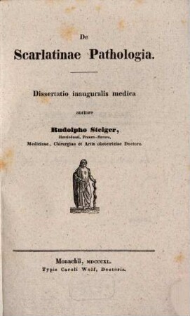 De scarlatinae pathologia : dissertatio inauguralis medica